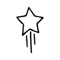 Stars and sparkles doodle illustration. Twinkle, blink, firework, glitter silhouette and glowing symbols in sketch style. Hand drawn illustration isolated on white background vector