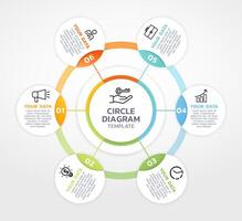 circle diagram template vector