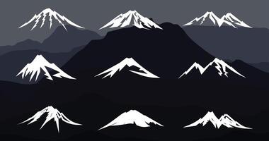 Mountain Silhouette Art, Icons, and Graphics vector