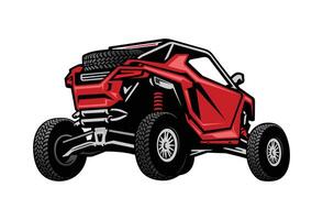 UTV illustration, sticker, with white background vector