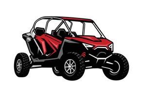 UTV illustration, sticker, with white background vector