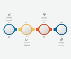 simple infographic timeline with thin line arrow free elements vector