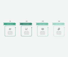 Thin line square arrow infographic template element free illustration vector
