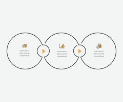 Business Infographic template. Thin line design with icons and 3 options or steps free illustration vector