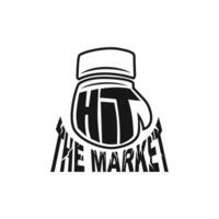 hit the market logo illustration vector