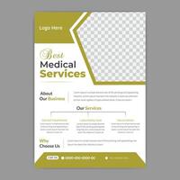 Minimal flyer design template for Advertisement. vector