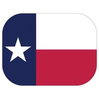 Texas flag on square shape icon isolated. Flag of Texas. vector
