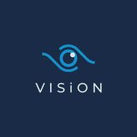 Eye optics logo template design with a creative and modern idea.Logo can be for Business, eye care or clinic and vision. vector