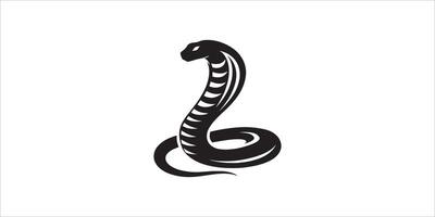 Silhouette Style Cobra Snake Illustration Bold and Dynamic Design vector