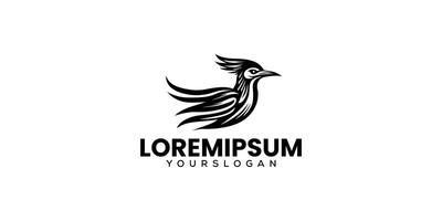 Silhouette Style road runner Bird Logo Elegant and Customizable Design vector