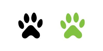 Animal paw print icon on white background. illustration in trendy flat style vector