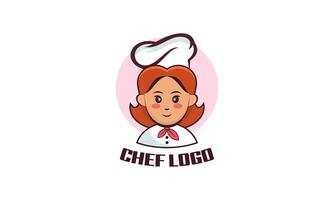 Mascot character female cheff logo collection vector