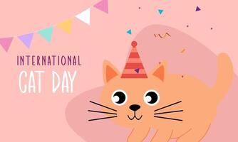 International Cat Day Illustration on August 8 vector