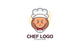 Mascot character female cheff logo collection vector