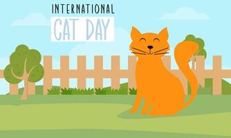 International Cat Day Illustration on August 8 vector