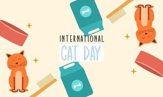 International Cat Day Illustration on August 8 vector