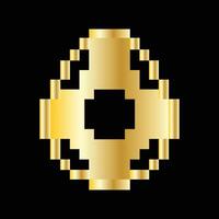 Egg Game Red Pixelation Gold vector