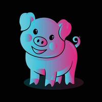 Pig Gradient Night vector