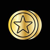 Coin Game with Star Gold vector