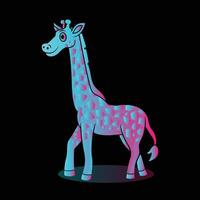 The Illustration of Giraffe Gradient vector