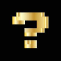 Quest Pixelation Gold vector