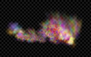 An explosion of colorful smoke clouds.Multicolor fog with blue and yellow particles.Explosions of color powder. vector