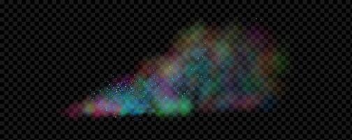 An explosion of colorful smoke clouds.Multicolor fog with blue and yellow particles.Explosions of color powder. vector