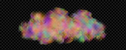 An explosion of colorful smoke clouds.Multicolor fog with blue and yellow particles.Explosions of color powder. vector