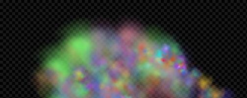 An explosion of colorful smoke clouds.Multicolor fog with blue and yellow particles.Explosions of color powder. vector