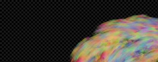 An explosion of colorful smoke clouds.Multicolor fog with blue and yellow particles.Explosions of color powder. vector
