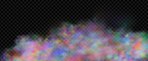 An explosion of colorful smoke clouds.Multicolor fog with blue and yellow particles.Explosions of color powder. vector