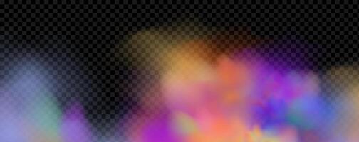 An explosion of colorful smoke clouds.Multicolor fog with blue and yellow particles.Explosions of color powder. vector