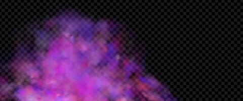 An explosion of colorful smoke clouds.Multicolor fog with blue and yellow particles.Explosions of color powder. vector