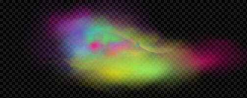 An explosion of colorful smoke clouds.Multicolor fog with blue and yellow particles.Explosions of color powder. vector