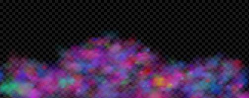 An explosion of colorful smoke clouds.Multicolor fog with blue and yellow particles.Explosions of color powder. vector