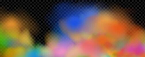 An explosion of colorful smoke clouds.Multicolor fog with blue and yellow particles.Explosions of color powder. vector