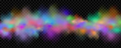 An explosion of colorful smoke clouds.Multicolor fog with blue and yellow particles.Explosions of color powder. vector