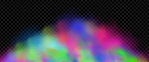An explosion of colorful smoke clouds.Multicolor fog with blue and yellow particles.Explosions of color powder. vector