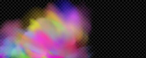 An explosion of colorful smoke clouds.Multicolor fog with blue and yellow particles.Explosions of color powder. vector