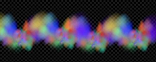 An explosion of colorful smoke clouds.Multicolor fog with blue and yellow particles.Explosions of color powder. vector