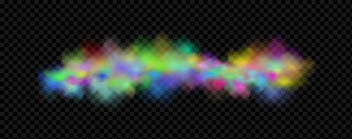 An explosion of colorful smoke clouds.Multicolor fog with blue and yellow particles.Explosions of color powder. vector