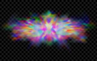 An explosion of colorful smoke clouds.Multicolor fog with blue and yellow particles.Explosions of color powder. vector