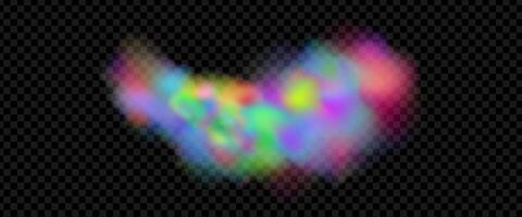 An explosion of colorful smoke clouds.Multicolor fog with blue and yellow particles.Explosions of color powder. vector