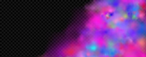 An explosion of colorful smoke clouds.Multicolor fog with blue and yellow particles.Explosions of color powder. vector