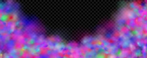An explosion of colorful smoke clouds.Multicolor fog with blue and yellow particles.Explosions of color powder. vector