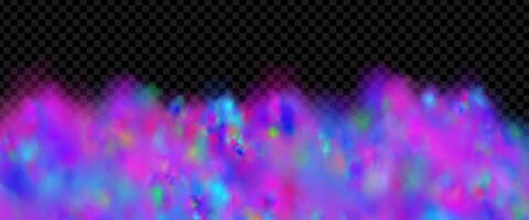 An explosion of colorful smoke clouds.Multicolor fog with blue and yellow particles.Explosions of color powder. vector