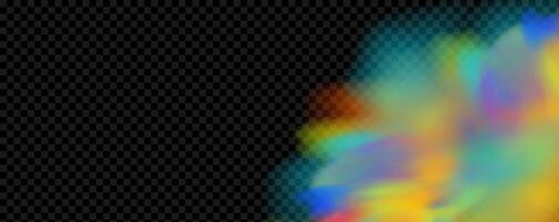 An explosion of colorful smoke clouds.Multicolor fog with blue and yellow particles.Explosions of color powder. vector
