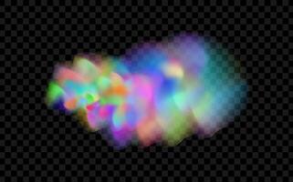 An explosion of colorful smoke clouds.Multicolor fog with blue and yellow particles.Explosions of color powder. vector