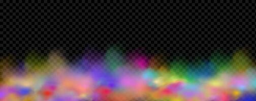 An explosion of colorful smoke clouds.Multicolor fog with blue and yellow particles.Explosions of color powder. vector