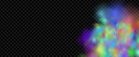 An explosion of colorful smoke clouds.Multicolor fog with blue and yellow particles.Explosions of color powder. vector